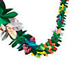 9 Ft. x 3" Colorful Tropical Flower Tissue Paper Garland Image 1