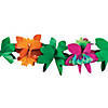 9 Ft. x 3" Colorful Tropical Flower Tissue Paper Garland Image 1