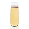 9 oz. Clear Stemless Plastic Champagne Flutes (64 Glasses) Image 1