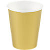 9 oz. Metallic Gold Solid Color Disposable Paper Cups - 24 Ct. Image 1