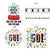 91 Pc. 50th Birthday Burst Party Tableware Kit for 8 Guests Image 2