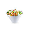 96 oz. White Round Deep Plastic Serving Bowls (21 Bowls) Image 1
