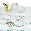 97 Pc. Gold Eucalyptus Disposable Tableware Kit for 8 Guests Image 1