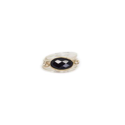 A Blonde and Her Bag - Torrey Ring in Black Onyx - Size 7 / 14K Gold Filled Image 2