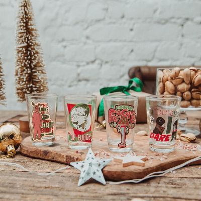 A Christmas Story Quotes 2-Ounce Mini Shot Glasses  Set of 4 Image 1