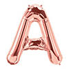 A Rose Gold Letter 34" Mylar Balloon Image 1