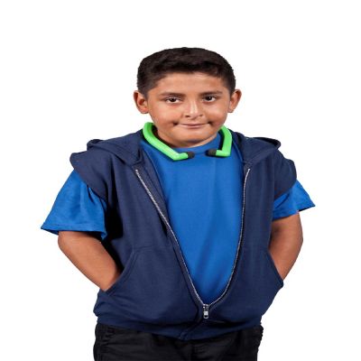 Abilitations Weighted Hoodie Vest, Child Large, Navy Image 1