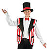Adults Carnival Game Master Hat & Vest Polyester Costume Set - 3 Pc. Image 1