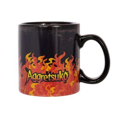 Aggretsuko Heat Reveal Fire & Skulls 20oz Ceramic Coffee Mug Image 2