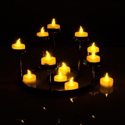 AGPtek 100pcs Warm White LED Candle Tea Lights Image 3