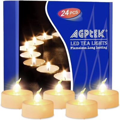 AGPtek 24pack Warm White Flameless Tealight Candles Image 1