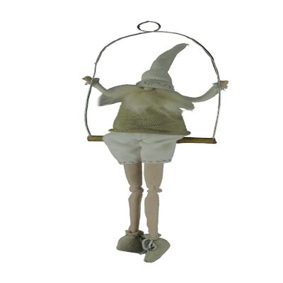 ALLSTATE FLORAL Santa On Swing Christmas Gnome Holiday Elf Hanging Decoration Image 1