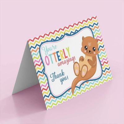 AmandaCreation You're Otterly Amazing Greeting Card 2pc. Image 3