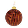 Amber Glass Ball Ornament (Set Of 12) 3"D Image 1