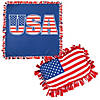 American Flag Fleece Tied Throw & Pillow Craft Kit Assortment - Makes 12 Image 1