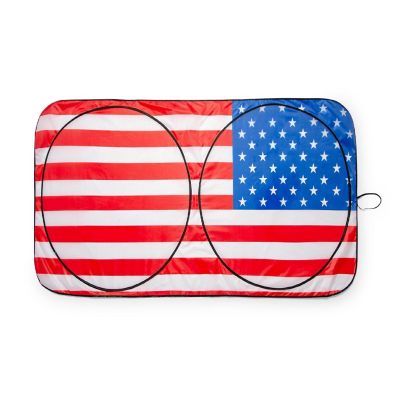 American Flag Sunshade for Car Windshield  64 x 32 Inches Image 1