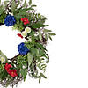 Americana Mixed Floral Patriotic Wreath  24-Inch  Unlit Image 2