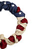 Americana Stars and Stripes Burlap Patriotic Wreath  20-Inch  Unlit Image 3