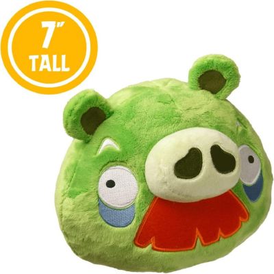Angry Birds Green Moustache Foreman Pig Plush Bad Piggies 7" Pillow Doll Soft Toy Mighty Mojo Image 2