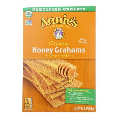 Annie's Homegrown Organic Honey Graham Crackers - Case of 12 - 14.4 oz. Image 1