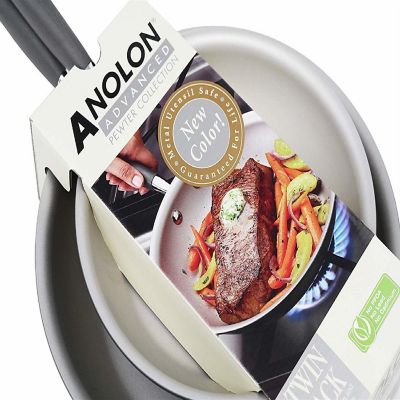 Anolon Advanced Hard-Anodized Nonstick French Skillet 10 and 12 - Inch- Pewter Image 1