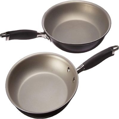 Anolon Advanced Hard-Anodized Nonstick French Skillet 10 and 12 - Inch- Pewter Image 1