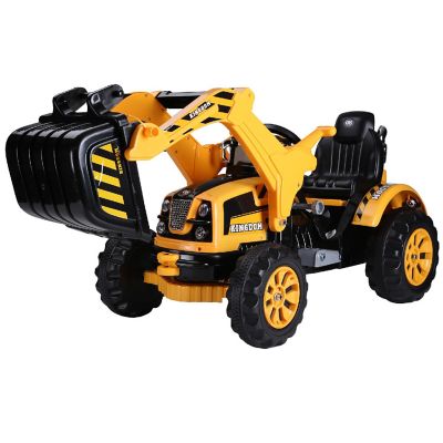 Aosom 6V Electric Ride On Construction Digger Excavator Tractor Image 1