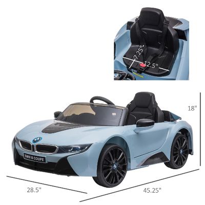 Aosom Licensed BMW I8 Coupe Electric Ride On Car 6V w/Remote Control 37-96mos Blue Image 2