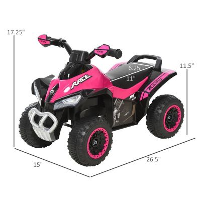 Aosom NO Power Ride On 4 Wheel 18-36Mo Pink Image 2