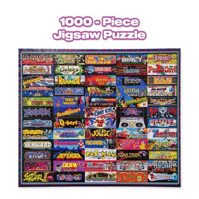 Arcadeageddon! Retro Arcade Game Collage 1000-Piece Jigsaw Puzzle Image 1