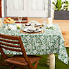 Artichoke Green  Floral Print Outdoor Tablecloth With Zipper, 60X120 Image 3