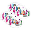 Ashley Productions Magnetic Whiteboard Eraser, Music Notes, Pack of 6 Image 1