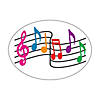 Ashley Productions Magnetic Whiteboard Eraser, Music Notes, Pack of 6 Image 1