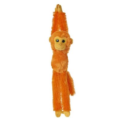 Aurora 24" Colorful Hanging Chimp Plush Stuffed Animal Monkey, Orange Image 1
