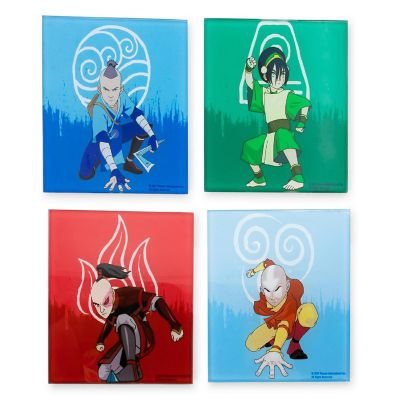 Avatar: The Last Airbender Characters Glass Coasters  Set of 4 Image 1
