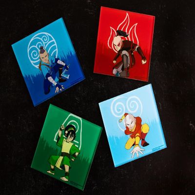 Avatar: The Last Airbender Characters Glass Coasters  Set of 4 Image 2