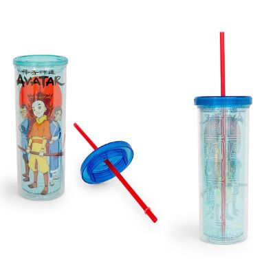 Avatar: The Last Airbender Trio Carnival Cup With Lid And Straw  20 Ounces Image 1