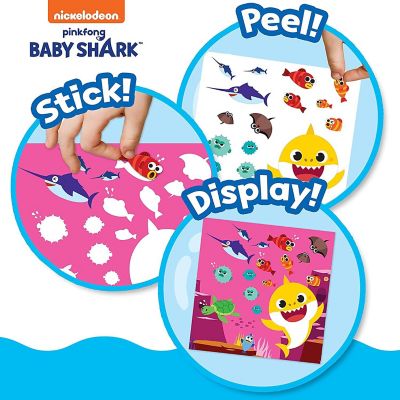 Baby Shark Mosaic Sticker Art Kits for Kids - Includes 9 Boards & 9 Sticker Sheets Image 1