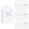Baby Shower Paper Treat Bags with Blue Bow - 12 Pc. Image 1