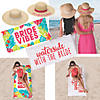 Bachelorette Beach Towels and Sun Hats Kit - 12 Pc. Image 1