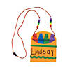 Back-To-School Name Tag Necklace Craft Kit - Makes 12 Image 1