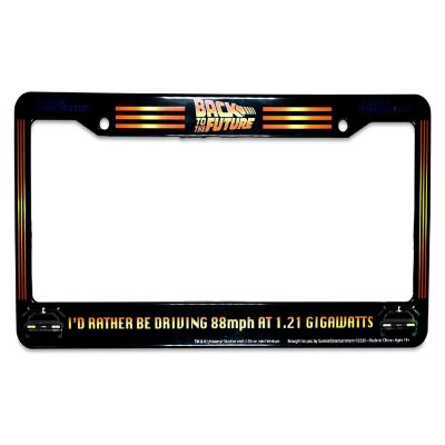Back To The Future "I'd Rather Be Driving 88mph" License Plate Frame Image 1