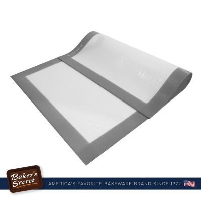 Baker's Secret Silicone Reusable Non-Stick Baking Mat 16"x11" Dark Gray Image 2