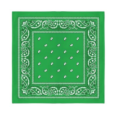 Balec Bulk Wholesale 60 Pack Paisley Polyester Bandanas Unisex (Green) Image 1