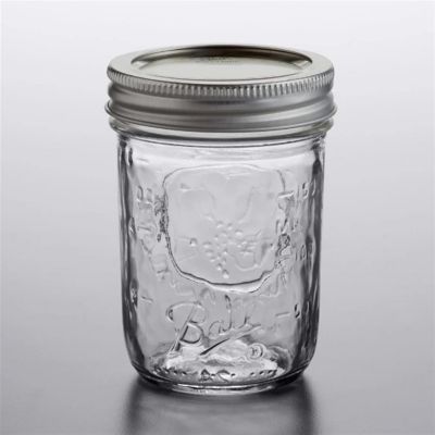 Ball 60000ZFP Half-Pint Regular Mouth Glass Canning Jars Pack of 12 Image 1