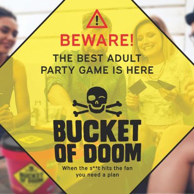 Bananagrams Bucket Of Doom Game - Dirty Death Dodging Funny Party Games For Adult Parties And Gifts Image 1