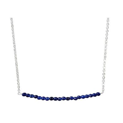 Bar Necklace Sapphire Image 1
