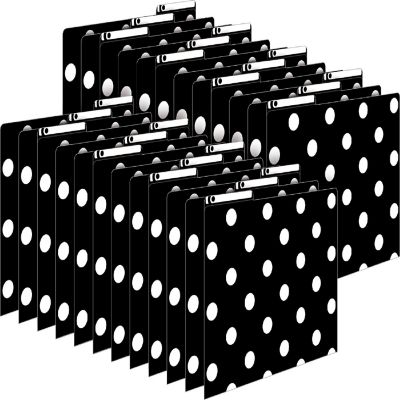 Barker Creek Black & White Dots Folders, 24/Package Image 1
