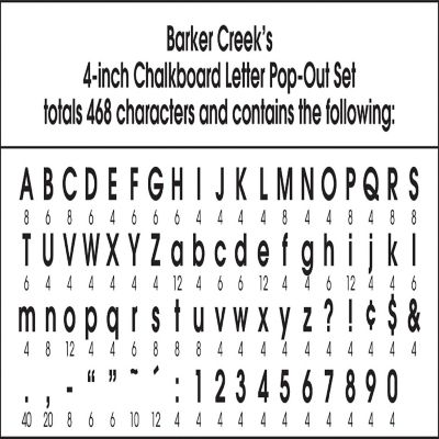 Barker Creek Chalkboard 4-inch Letter Pop-Outs, 468/Set Image 3