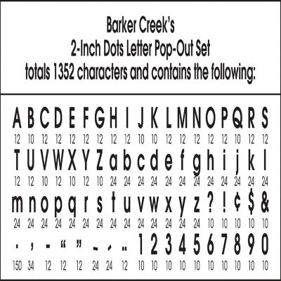 Barker Creek Dots 2-inch Letter Pop-Outs, 1352/Set Image 3